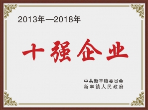 2013-2018十強企業